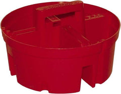 Bucket Boss - Red Plastic Bucket Organizer - 10" Diam x 6" High - A1 Tooling