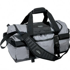 Bucket Boss - 2 Pocket Gray & Black Tarpaulin Tool Bag - 20" Wide x 12" Deep x 12" High - A1 Tooling