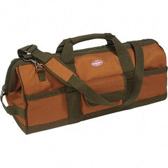 Bucket Boss - 16 Pocket Brown & Green Polyester Tool Bag - 24" Wide x 10" Deep x 10" High - A1 Tooling