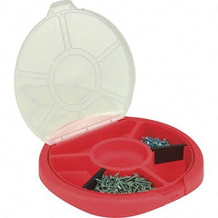 Bucket Boss - 6 Pocket General Purpose Holster - Plastic, Clear Lid/Red, 12-1/2" Wide x 1" High - A1 Tooling