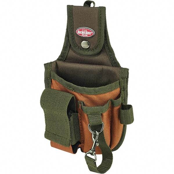 Bucket Boss - Nail & Tool Pouch - 5 Pocket, Brown/Green, Polyester - A1 Tooling