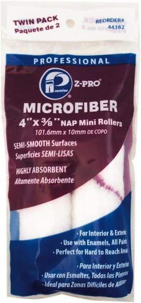 Premier Paint Roller - 3/8" Nap, 4" Wide Paint Mini Roller - Semi-Smooth Texture, Microfiber - A1 Tooling