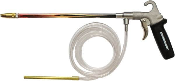 Guardair - 120 Max psi Brass Syphon Spray Gun - 1/4 NPT Inlet, 12" Tube Length, Aluminum Body/Brass Nozzle - A1 Tooling