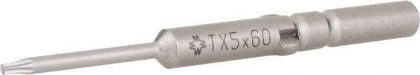 Wera - 5mm Drive, Torx Precision Screwdriver Bit - 2-3/8" OAL - A1 Tooling