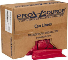 PRO-SOURCE - 32 Gal Capacity, Red, Hazardous Waste Bag - 1.3 mil Thick x 30" Wide x 43" High, Roll - A1 Tooling