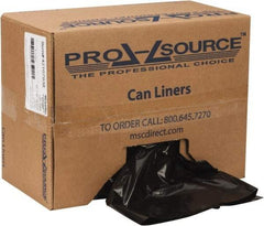 PRO-SOURCE - 2 mil Thick, Heavy-Duty Trash Bags - Linear Low-Density Polyethylene (LLDPE), Flat Pack Dispenser, 40" Wide x 46" High, Black - A1 Tooling