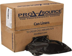 PRO-SOURCE - 2 mil Thick, Heavy-Duty Trash Bags - Linear Low-Density Polyethylene (LLDPE), Flat Pack Dispenser, 38" Wide x 58" High, Black - A1 Tooling