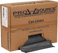 PRO-SOURCE - 1.3 mil Thick, Heavy-Duty Trash Bags - Hexene Resins, Roll Dispenser, 38" Wide x 58" High, Gray - A1 Tooling