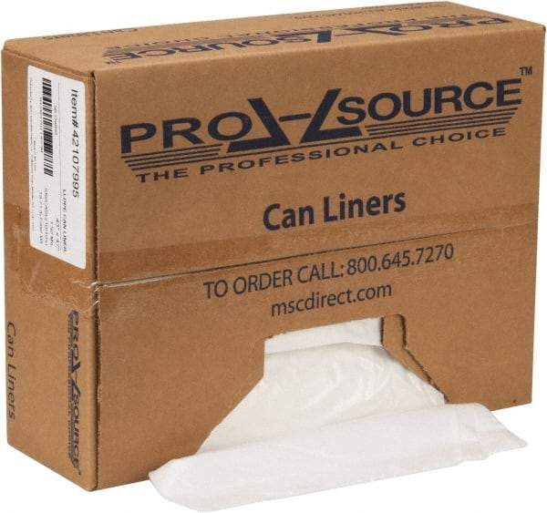 PRO-SOURCE - 1.5 mil Thick, Heavy-Duty Trash Bags - Hexene Resins, Roll Dispenser, 43" Wide x 47" High, Clear - A1 Tooling