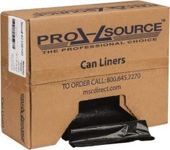 PRO-SOURCE - 1.1 mil Thick, Heavy-Duty Trash Bags - Hexene Resins, Roll Dispenser, 30" Wide x 36" High, Black - A1 Tooling