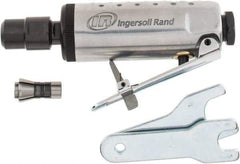 Ingersoll-Rand - 1/4" Collet, Straight Handle, Angle Air Die Grinder - 28,000 RPM, Front Exhaust, 24 CFM, 0.25 hp, 1/4" Inlet - A1 Tooling