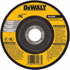 DeWALT - 30 Grit, 7" Wheel Diam, 1/4" Wheel Thickness, 7/8" Arbor Hole, Type 27 Depressed Center Wheel - Aluminum Oxide, 8,700 Max RPM, Compatible with Angle Grinder - A1 Tooling