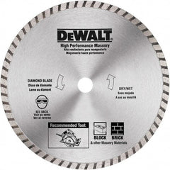 DeWALT - 7" Diam, 5/8 & 7/8" Arbor Hole Diam, Wet & Dry Cut Saw Blade - Diamond Matrix, Standard Round Arbor - A1 Tooling