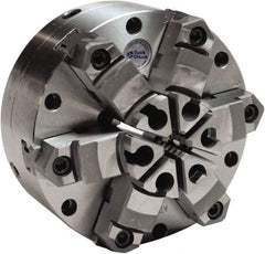 Buck Chuck Company - 6 Jaws, 10" Diam, Self Centering Manual Lathe Chuck - Plain Back Mount Spindle, Adjustable, Reversible, 1,600 Max RPM, 2-63/64" Through Hole Diam, Cast Iron - A1 Tooling