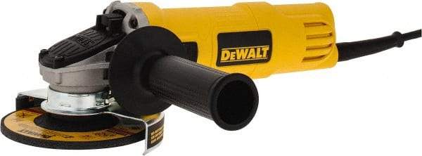 DeWALT - 4-1/2" Wheel Diam, 12,000 RPM, Corded Angle & Disc Grinder - 5/8-11 Spindle, 120 Volts, 7 Amps - A1 Tooling