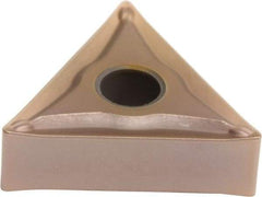 Sumitomo - TNMG431 ESU Grade T3000Z Cermet Turning Insert - TiN/AlN Finish, 60° Triangle, 1/2" Inscr Circle, 3/16" Thick, 1/64" Corner Radius - A1 Tooling