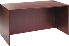 ALERA - Woodgrain Laminate Desk Shell - 59-1/8" Wide x 29-1/2" Deep x 29-5/8" High, Mahogany - A1 Tooling