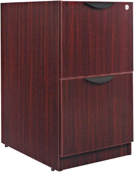 ALERA - 15-5/8" Wide x 28-1/2" High x 28-1/2" Deep, 2 Drawer Full Pedestal - Woodgrain Laminate, Mahogany - A1 Tooling