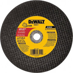 DeWALT - 7" 24 Grit Aluminum Oxide Cutoff Wheel - 1/8" Thick, 5/8" Arbor, 8,700 Max RPM, Use with Angle Grinders - A1 Tooling