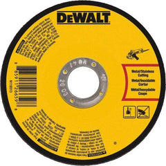 DeWALT - 4" 60 Grit Aluminum Oxide Cutoff Wheel - 0.045" Thick, 5/8" Arbor, 15,200 Max RPM, Use with Angle Grinders - A1 Tooling