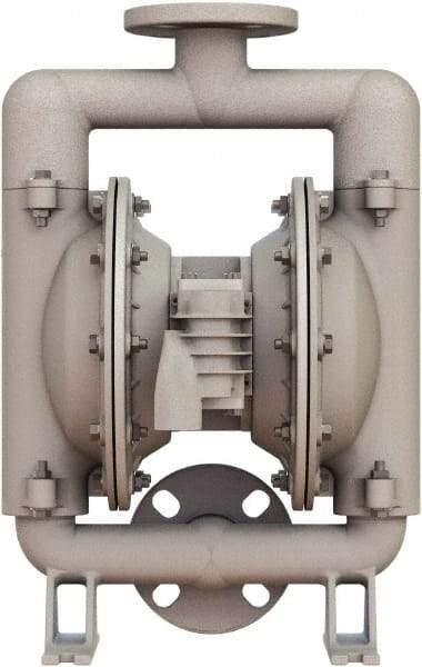 Versa-Matic - 1-1/4 \x96 1-1/2 NPT, Air Operated Diaphragm Pump - Santoprene Diaphragm, Stainless Steel Housing - A1 Tooling