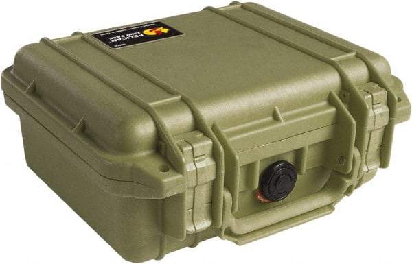 Pelican Products, Inc. - 9-11/16" Wide x 4-7/8" High, Clamshell Hard Case - Olive, Polyethylene - A1 Tooling