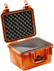 Pelican Products, Inc. - 9-11/16" Wide x 6-7/8" High, Clamshell Hard Case - Orange, Polyethylene - A1 Tooling