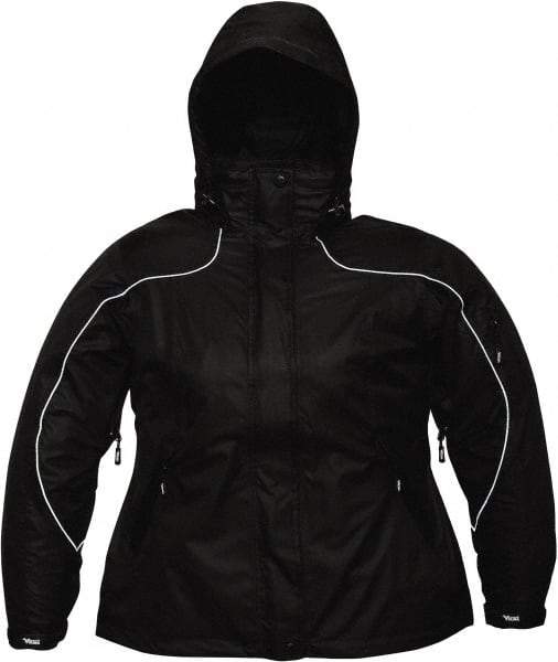 Viking - Size S, Black, Rain, Wind Resistant Jacket - 37" Chest, 4 Pockets, Detachable Hood - A1 Tooling