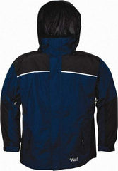 Viking - Size S, Navy & Charcoal, Rain, Wind Resistant Jacket - 37" Chest, 5 Pockets, Detachable Hood - A1 Tooling