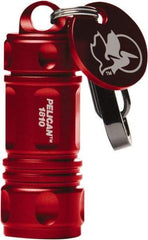 Pelican Products, Inc. - White LED Bulb, 16 Lumens, Mini Flashlight - Red Aluminum Body, 4 Button/Coin Cell Alkaline Batteries Included - A1 Tooling