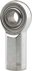 Made in USA - 1" ID, 2-3/4" Max OD, 76,205 Lb Max Static Cap, Plain Female Spherical Rod End - 1-1/4 - 12 LH, 0.469" Shank Diam, 2-1/8" Shank Length, Alloy Steel with Steel Raceway - A1 Tooling