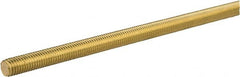 Made in USA - 5/8-18 UNF (Fine), 2' Long, Brass General Purpose Threaded Rod - Uncoated, Right Hand Thread - A1 Tooling