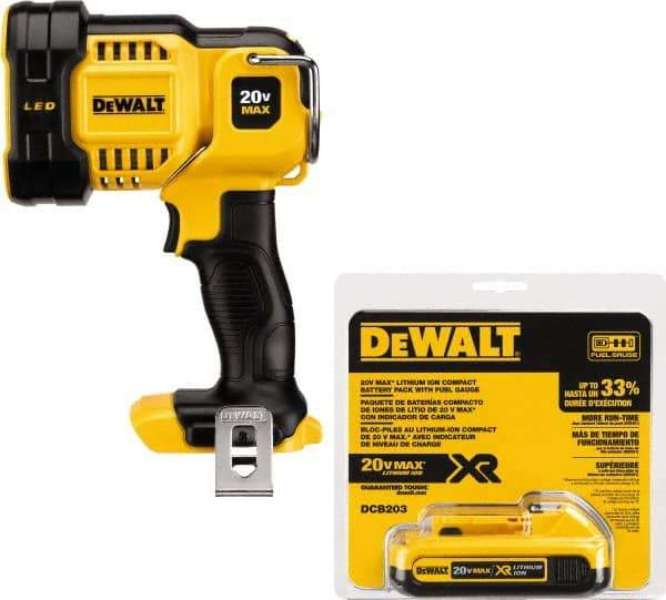 DeWALT - 20 Volts, 1000 Lumens, Cordless Work Light - White/Red, 4 hr Run Time - A1 Tooling