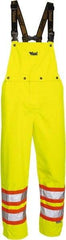 Viking - Size 3XL, High Visibility Yellow, Rain, Wind Resistant Bib Overall - No Pockets - A1 Tooling