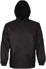 Viking - Size 3XL, Black, Rain, Wind Resistant Jacket - 55" Chest, 2 Pockets, Attached Hood - A1 Tooling