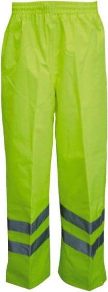 Viking - Size 3XL, High Visibility Lime, Rain, Wind Resistant Pants - No Pockets - A1 Tooling