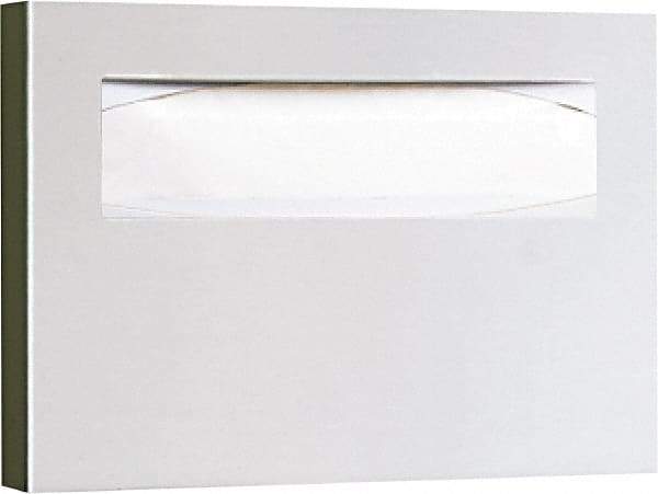 Bobrick - 250 Capacity Satin Stainless Steel Finish Stainless Steel Toilet Seat Cover Dispenser - 11" High x 15-3/4" Wide 2" Deep, Holds 2 Half Fold Sleeves - A1 Tooling