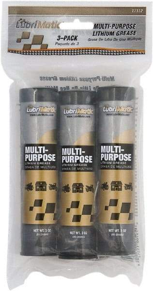 LubriMatic - 3 oz Cartridge Lithium General Purpose Grease - Black, 280°F Max Temp, NLGIG 1-1/2, - A1 Tooling