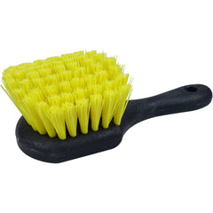 8″ - Utility Scrub Brush, Recycled PET Fill, Short Handle, Foam Block - A1 Tooling