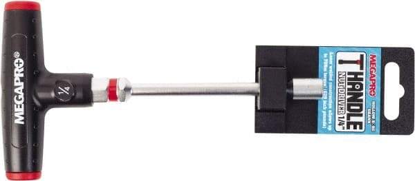 Megapro - 1/4" Hollow Shaft Nutdriver - T-Handle Handle, 7" OAL - A1 Tooling