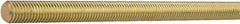 Value Collection - 1/2-13 UNC (Coarse), 12' Long, Stainless Steel General Purpose Threaded Rod - Yellow Zinc-Plated Finish, Right Hand Thread - A1 Tooling