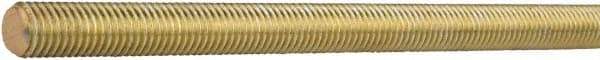 Value Collection - 5/8-11 UNC (Coarse), 12' Long, Stainless Steel General Purpose Threaded Rod - Yellow Zinc-Plated Finish, Right Hand Thread - A1 Tooling