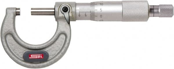 SPI - 11 to 12" Range, 0.0001" Graduation, Mechanical Outside Micrometer - Ratchet Stop Thimble, 6.62" Throat Depth, Accurate to 0.0003" - A1 Tooling