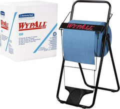 WypAll - X60 1/4 Fold Shop Towel/Industrial Wipes - Poly Pack, 12-1/2" x 12" Sheet Size, White - A1 Tooling