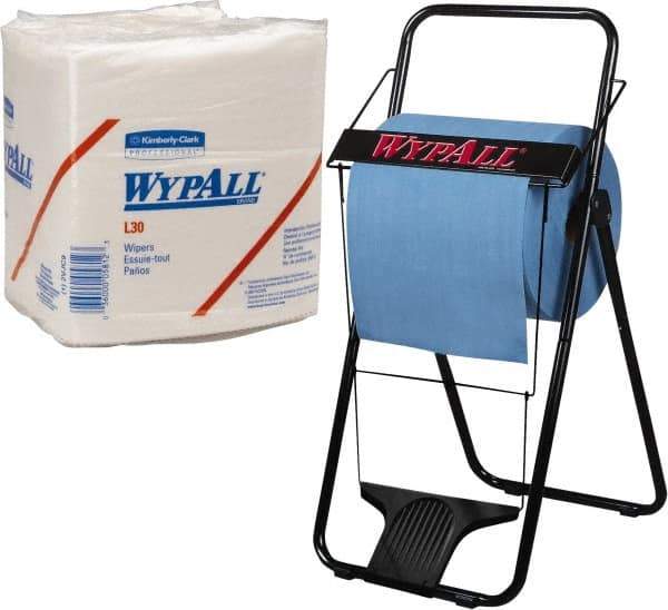 WypAll - L30 1/4 Fold General Purpose Wipes - Poly Pack, 13" x 12-1/2" Sheet Size, White - A1 Tooling