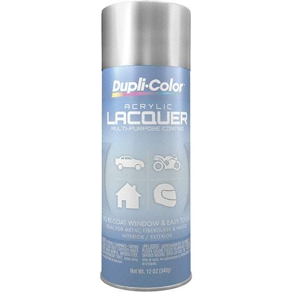 Dupli-Color - Silver Metallic, Metallic, Lacquer Spray Paint - 12 to 14 Sq Ft per Can, 12 oz Container - A1 Tooling