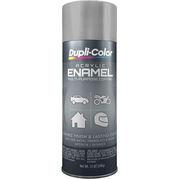 Dupli-Color - Medium Gray, Gloss, Acrylic Enamel Spray Paint - 12 to 14 Sq Ft per Can, 12 oz Container - A1 Tooling