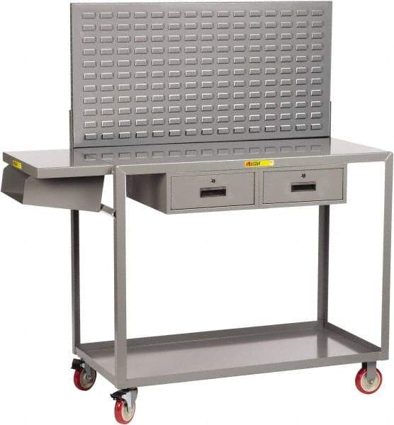 Little Giant - Mobile Workstation - Steel, Fixed Leg, Gray, 61-1/2" Long x 24" Deep x 66" High - A1 Tooling