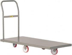 Little Giant - 1,200 Lb Capacity Steel Platform Truck - Steel Deck, 24" OAW, 36" Platform Length x 6-1/2" Platform Height, Polyurethane Casters - A1 Tooling