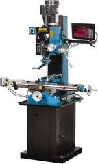 Enco - 1 Phase, 20" Swing, Geared Head Mill Drill Combination - 37-1/2" Table Length x 28" Table Width, 22" Longitudinal Travel, 8" Cross Travel, 6 Spindle Speeds, 2 hp, 220 Volts - A1 Tooling